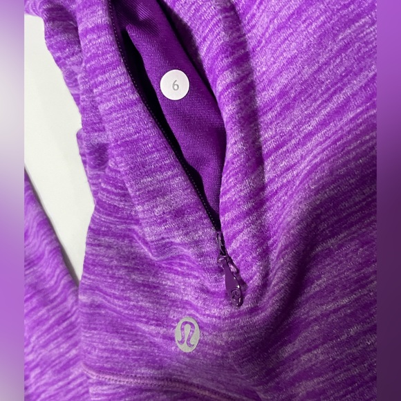 Lululemon Runderful Long Sleeve Heathered Tender Violet Sz 6 - Picture 4 of 16